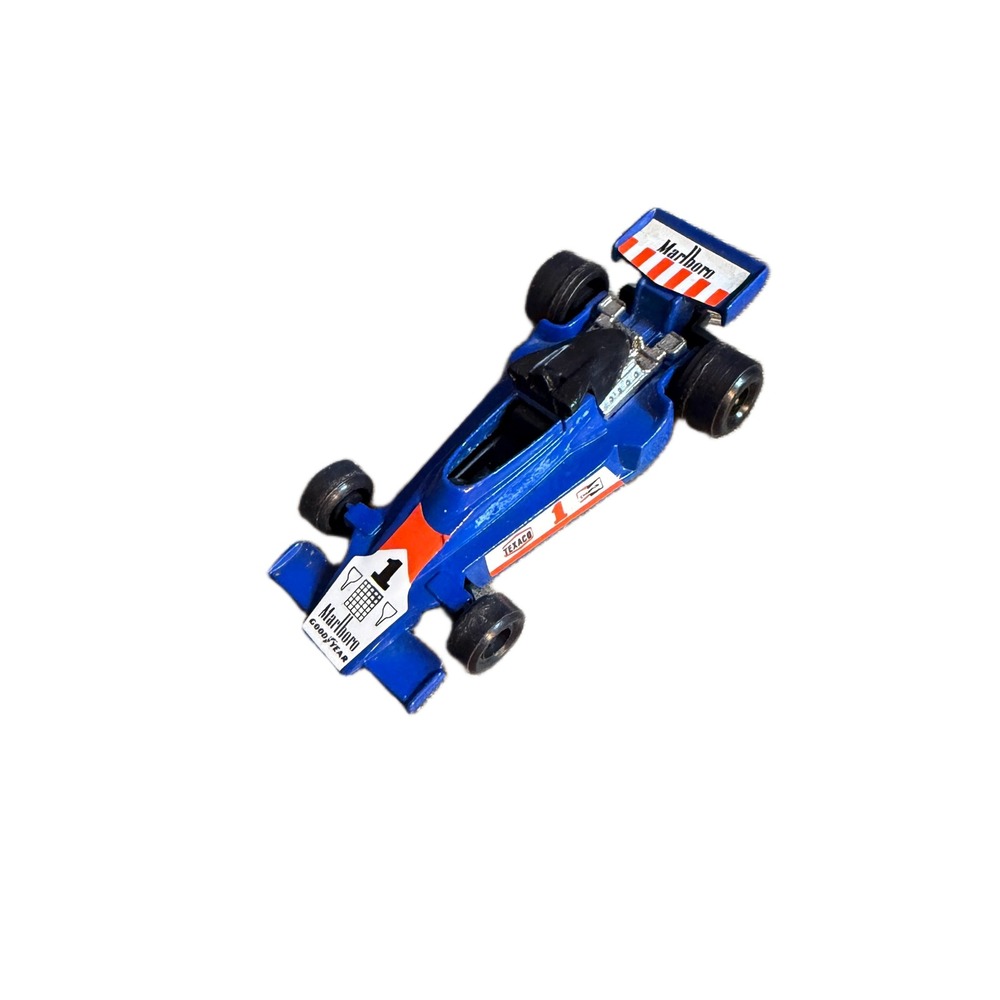 Blue Formula 1 Diecast Race Car Vintage Style F1 Toy Racer Marlboro Texaco #1